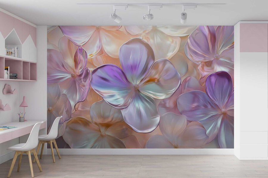 Group of flowers on a surface