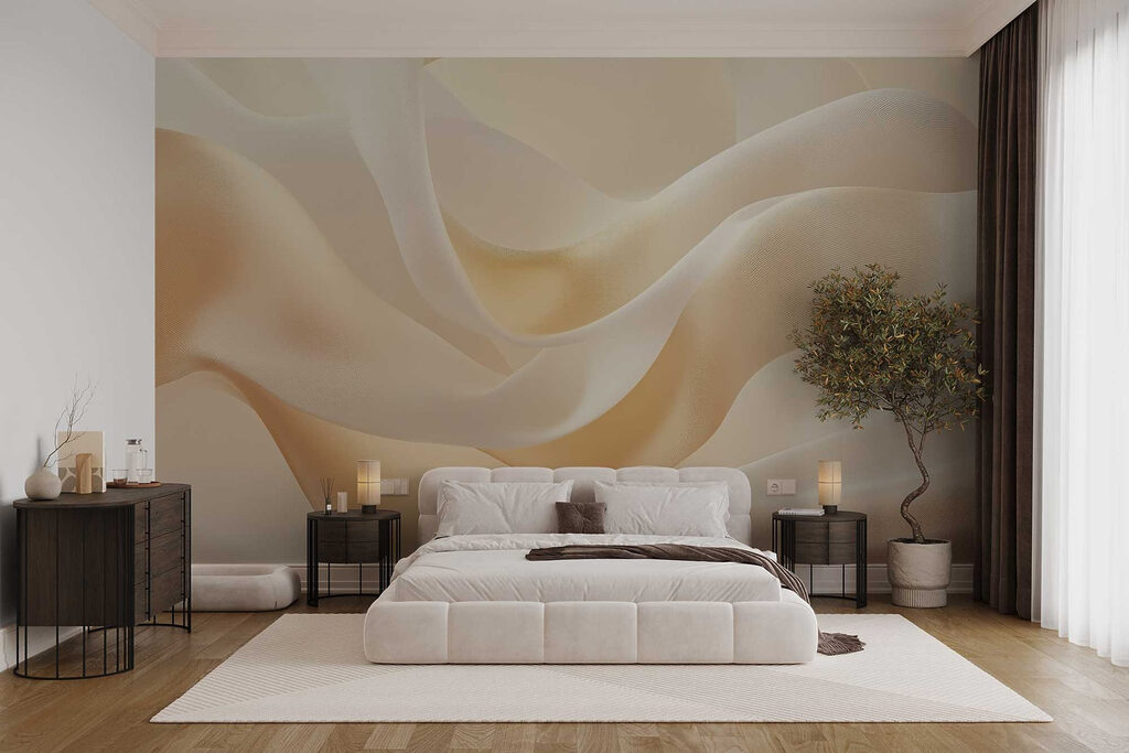 Soft waves of delicate fabric design Soft waves of delicate fabric design