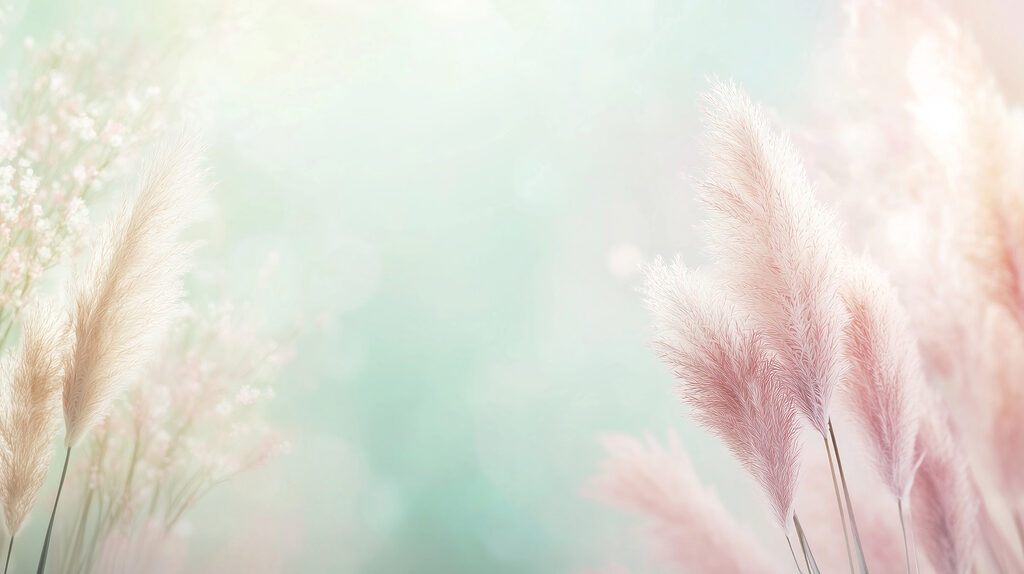 Soft pastel grass swaying gently Soft pastel grass swaying gently