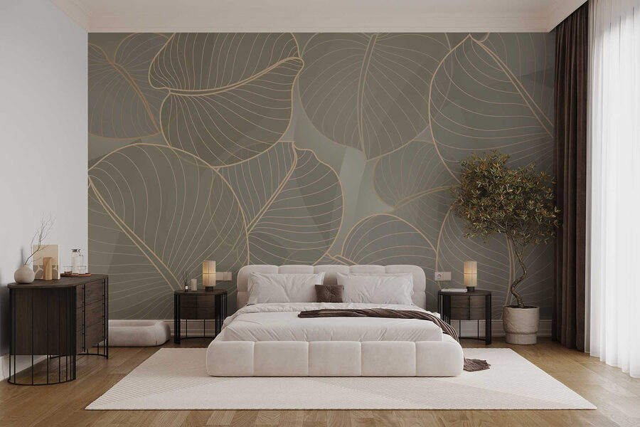 Soft leaves in soothing colors