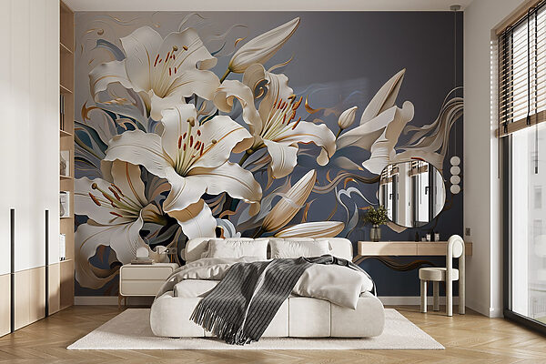 Delicate lilies in soft hues Delicate lilies in soft hues