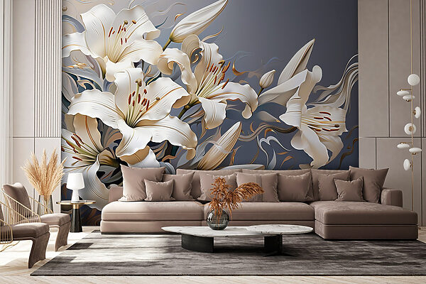 Delicate lilies in soft hues Delicate lilies in soft hues