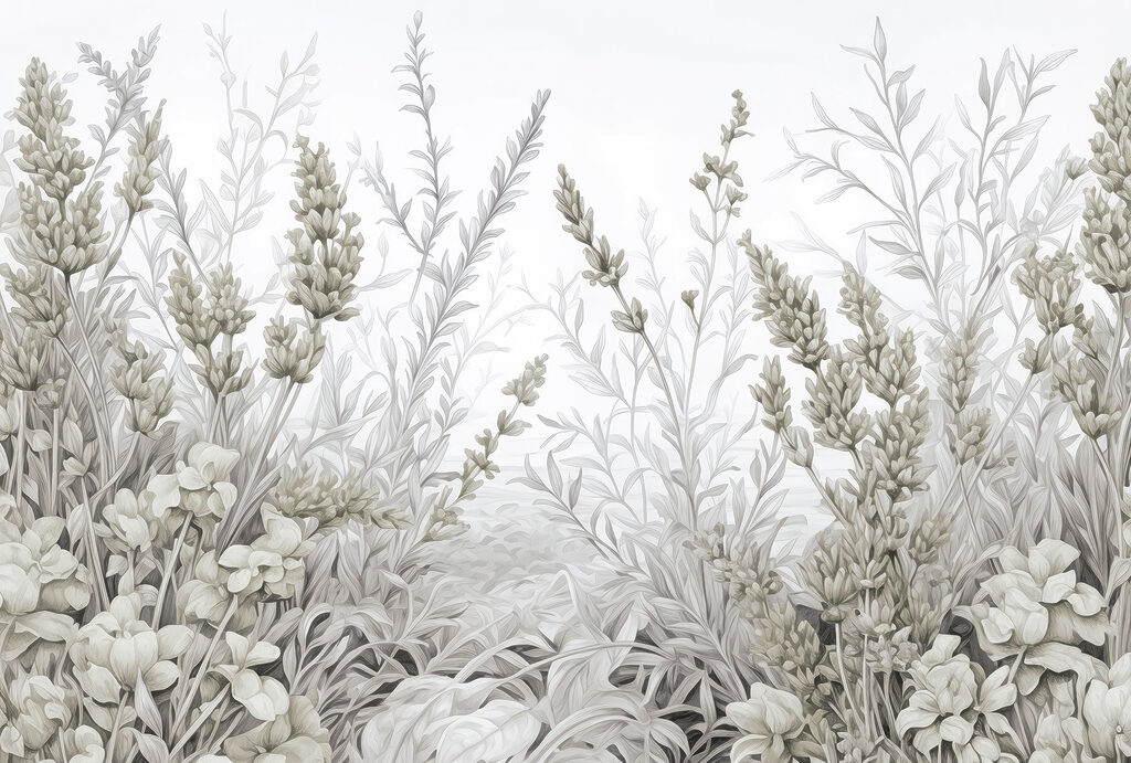 Serene botanical garden in soft hues Serene botanical garden in soft hues