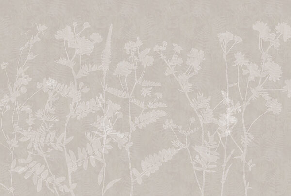 White floral pattern on a gray background White floral pattern on a gray background