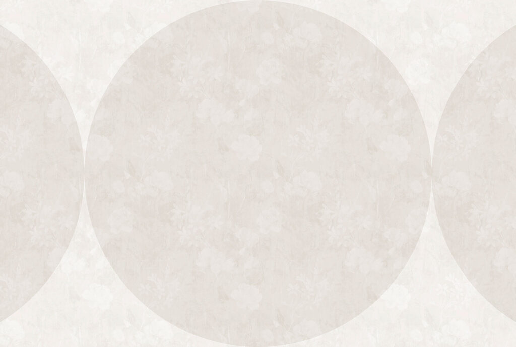 White circle with flowers White circle with flowers