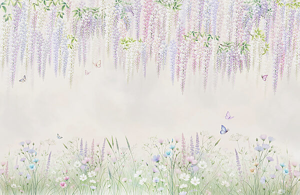 Painting of flowers and butterflies Painting of flowers and butterflies
