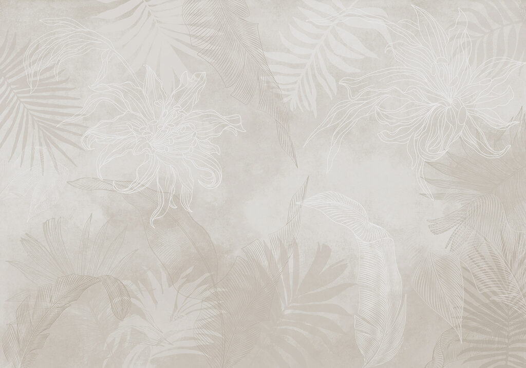 White floral pattern on a grey background White floral pattern on a grey background