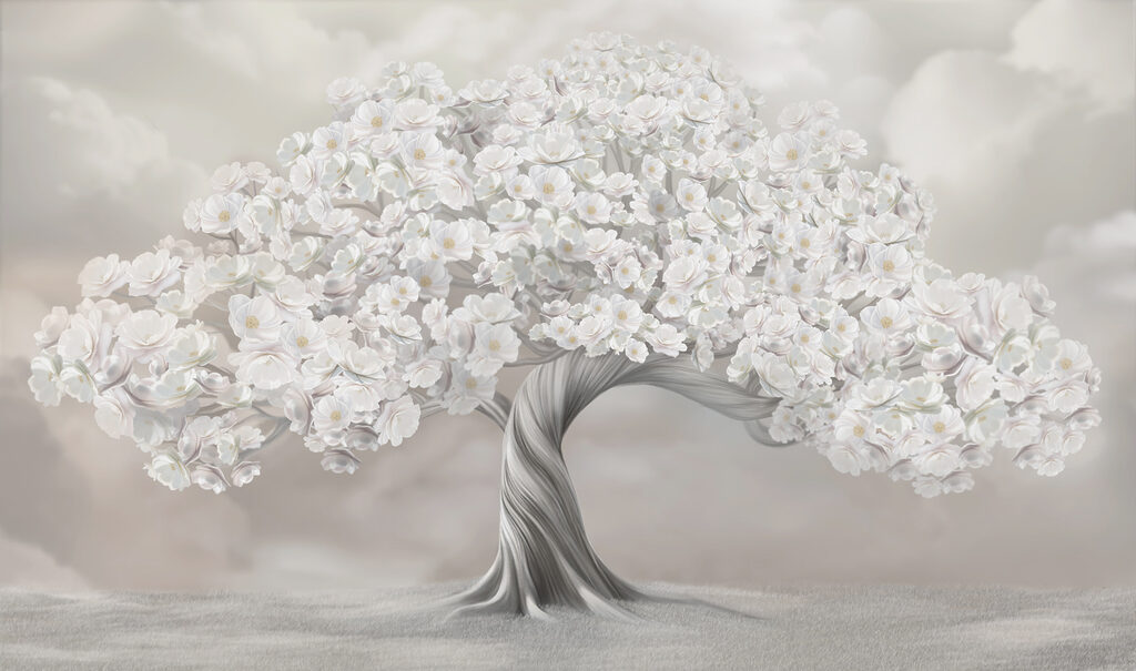 Tree with white flowers Tree with white flowers