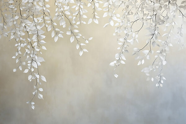 White leaves on a branch White leaves on a branch