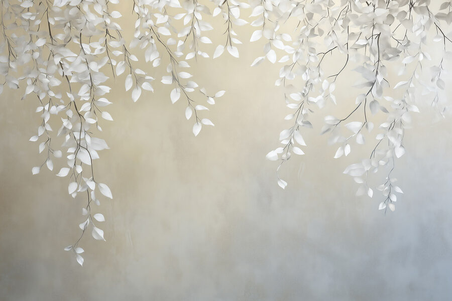 White leaves on a branch