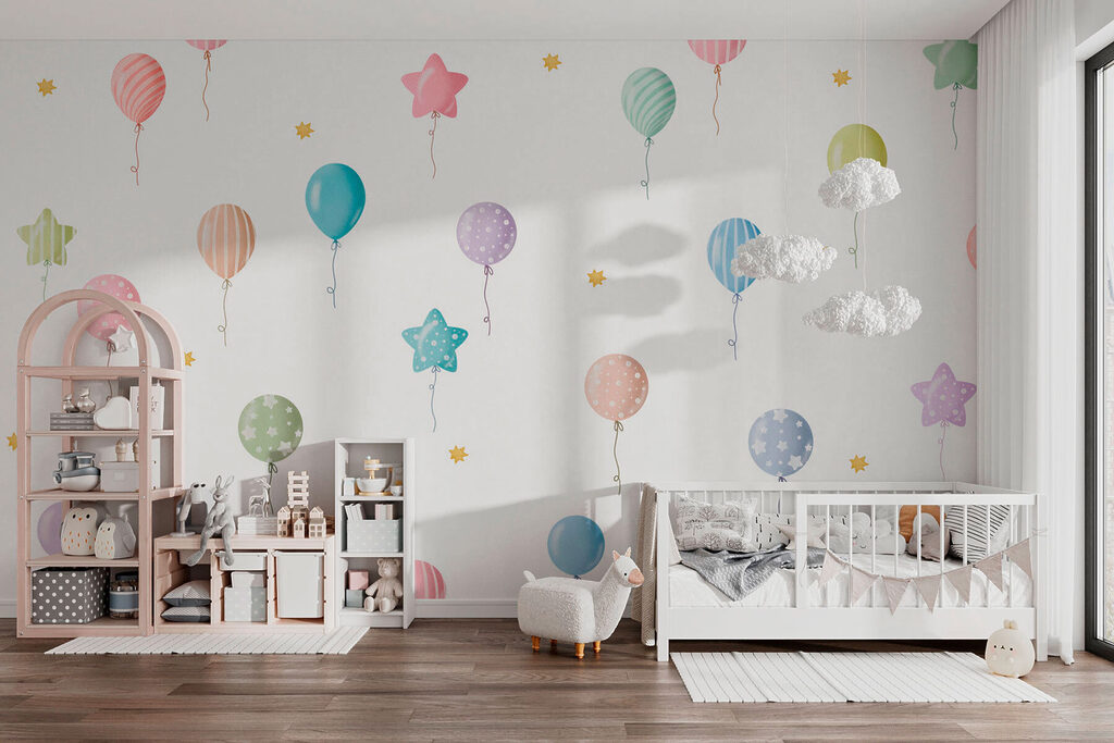 Pattern of balloons and stars Pattern of balloons and stars