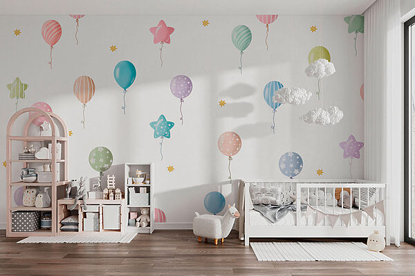 Pattern of balloons and stars Pattern of balloons and stars