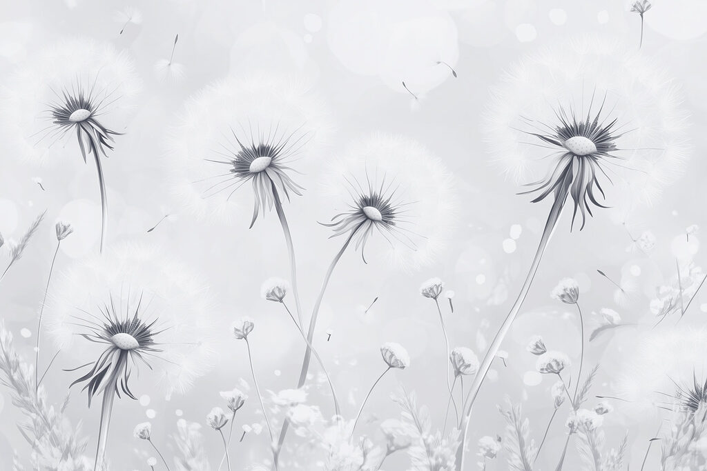 Group of dandelions in a field Group of dandelions in a field