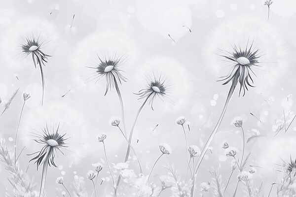 Group of dandelions in a field Group of dandelions in a field