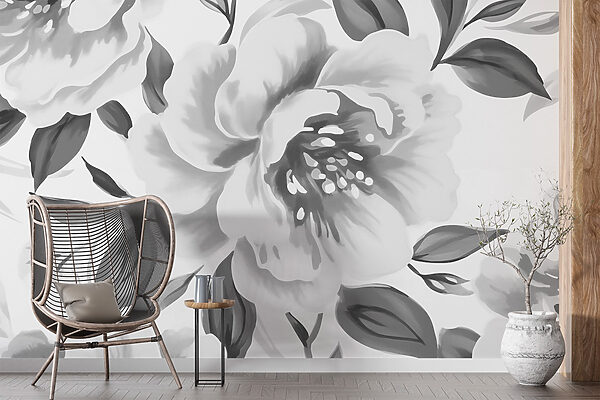 Floral patterns in monochrome tones Floral patterns in monochrome tones