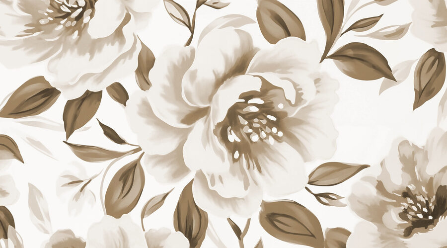 Elegant florals in soft hues.
