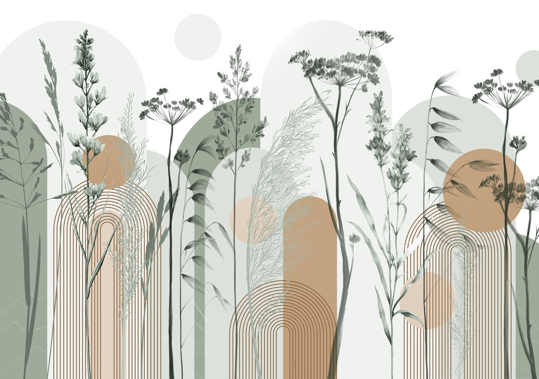 Serene nature-inspired abstract design