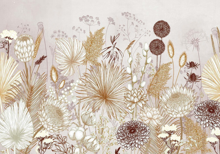 Delicate floral patterns in soft hues Delicate floral patterns in soft hues