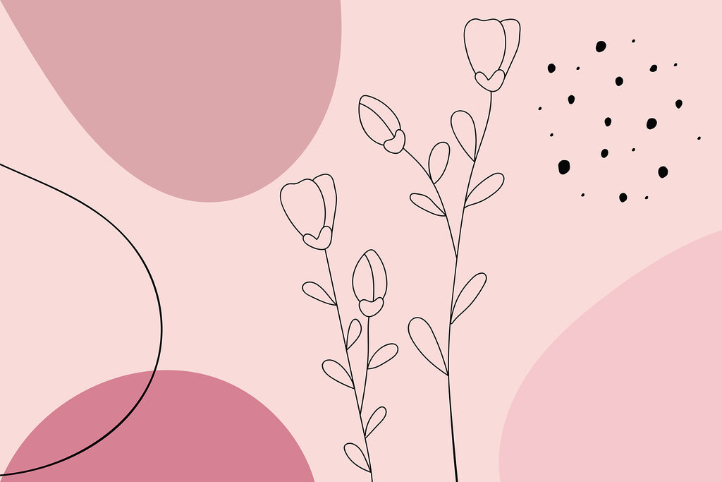 Drawing of flowers and circles Drawing of flowers and circles