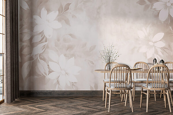 White and gray floral pattern White and gray floral pattern