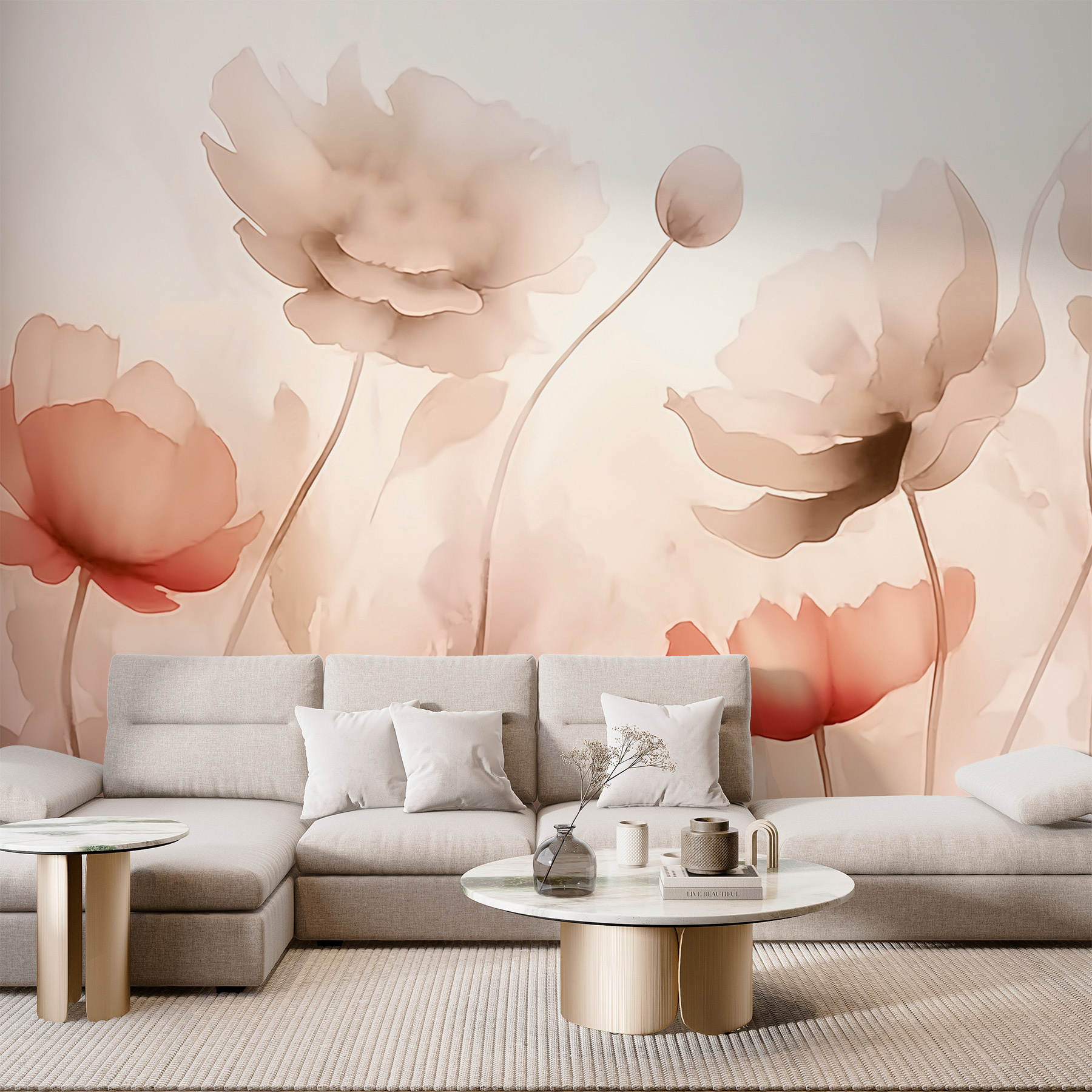 Delicate blooms in soft hues
