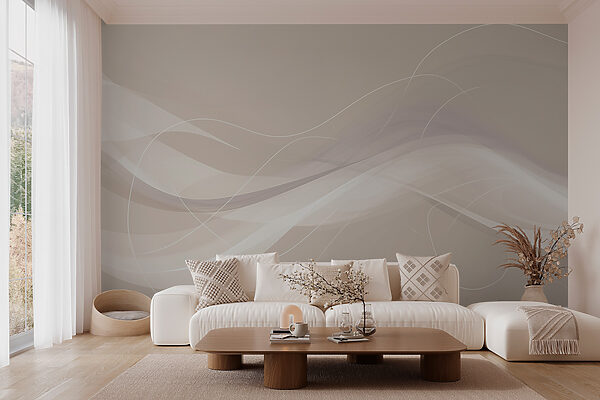 White and gray wavy lines White and gray wavy lines