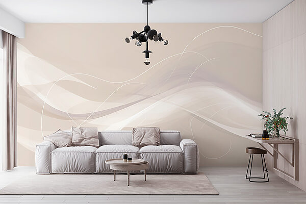 White and gray wavy lines White and gray wavy lines