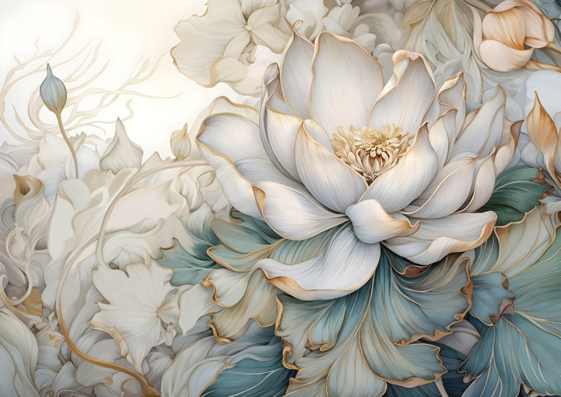 Delicate petals in soft hues