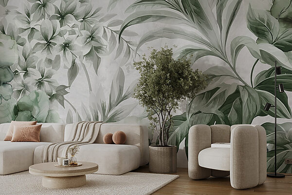 Fresh botanical patterns in green hues Fresh botanical patterns in green hues