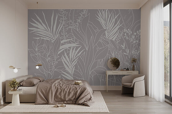 - Elegant foliage on a muted backdrop - Elegant foliage on a muted backdrop