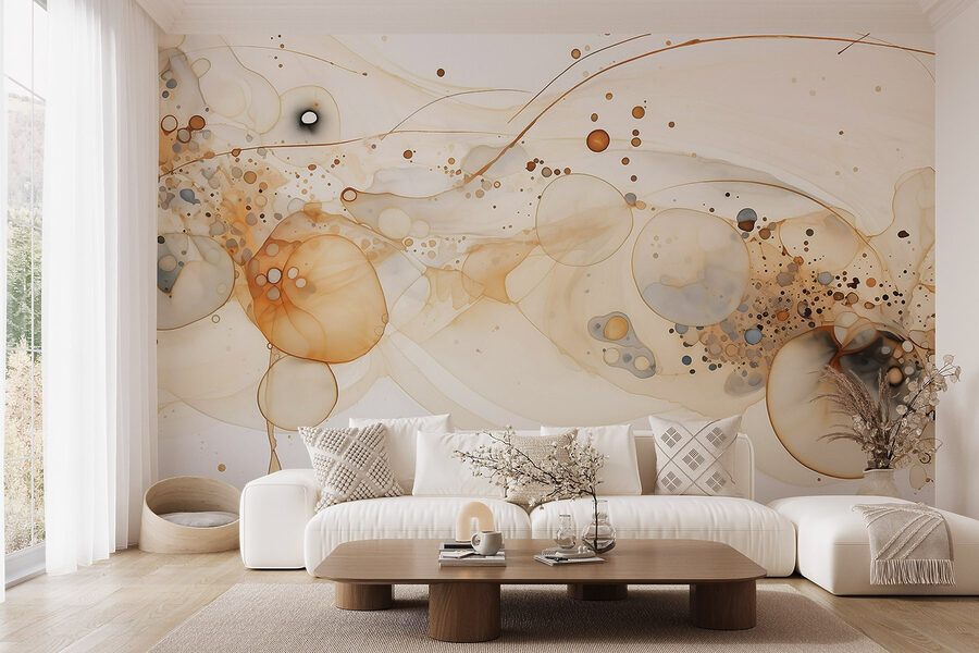Fluid art with earthy tones.
