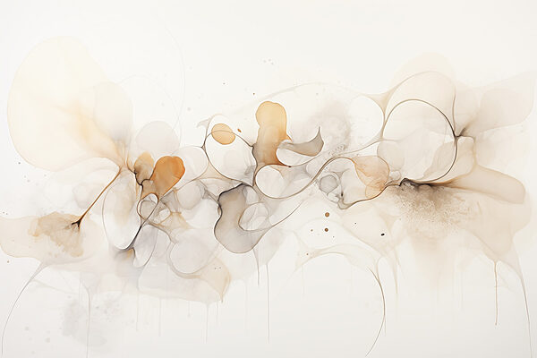 Ethereal hues in flowing abstraction Ethereal hues in flowing abstraction