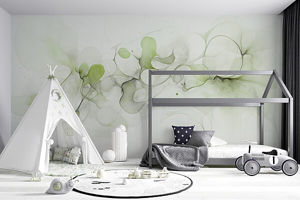 Fluid shapes and gentle green tones Fluid shapes and gentle green tones