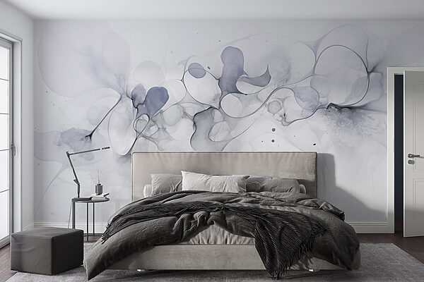 Abstract fluid shapes in soft tones Abstract fluid shapes in soft tones