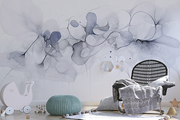 Abstract fluid shapes in soft tones Abstract fluid shapes in soft tones