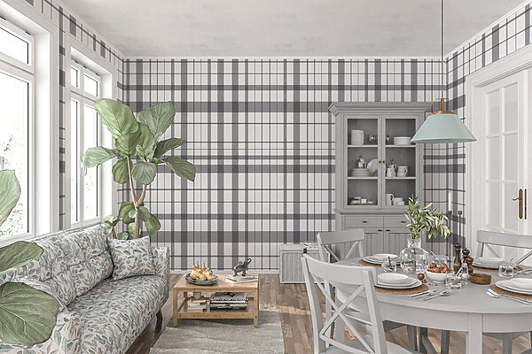 Grey and white plaid Grey and white plaid