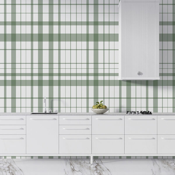 Green and white plaid Green and white plaid