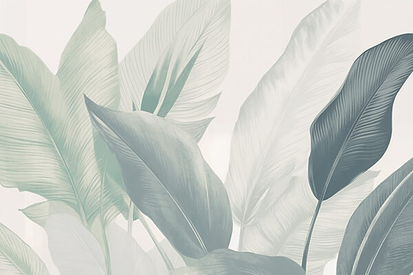 Lush leaves in soft green tones Lush leaves in soft green tones