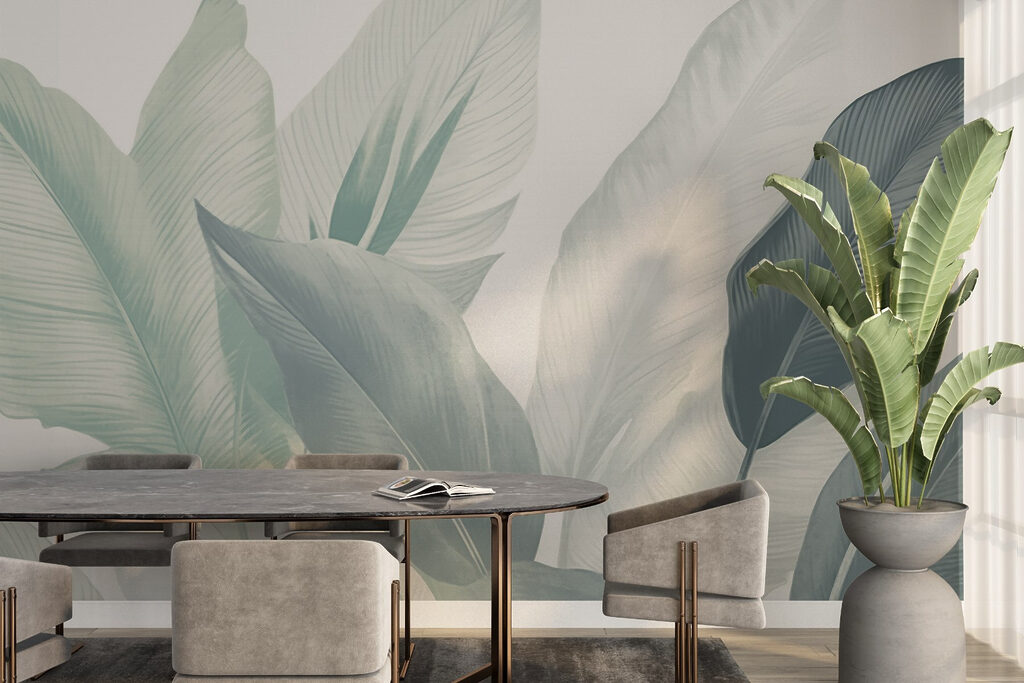 Lush leaves in soft green tones Lush leaves in soft green tones