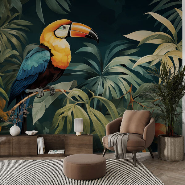 Wall murals Bird sitting on a branch (SKU: w02781) Wall murals Wall murals Bird sitting on a branch (SKU: w02781)