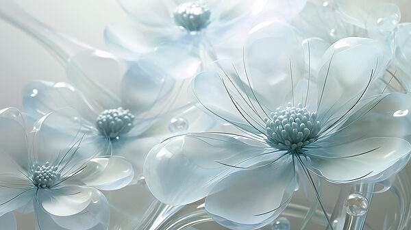 Delicate blooms with soft, pastel hues Delicate blooms with soft, pastel hues