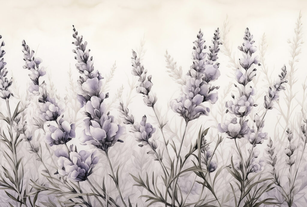 Painting of flowers and leaves Painting of flowers and leaves