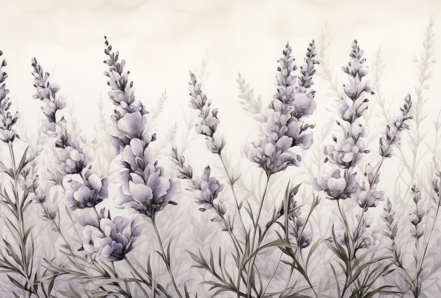 Painting of flowers and leaves Painting of flowers and leaves