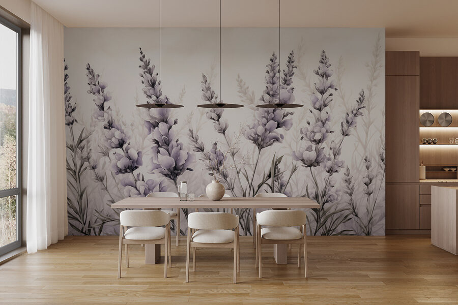 Painting of flowers and leaves Painting of flowers and leaves
