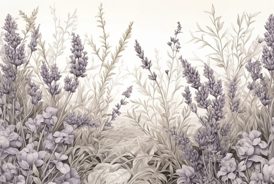 Delicate lavender blooms in harmony. Delicate lavender blooms in harmony.