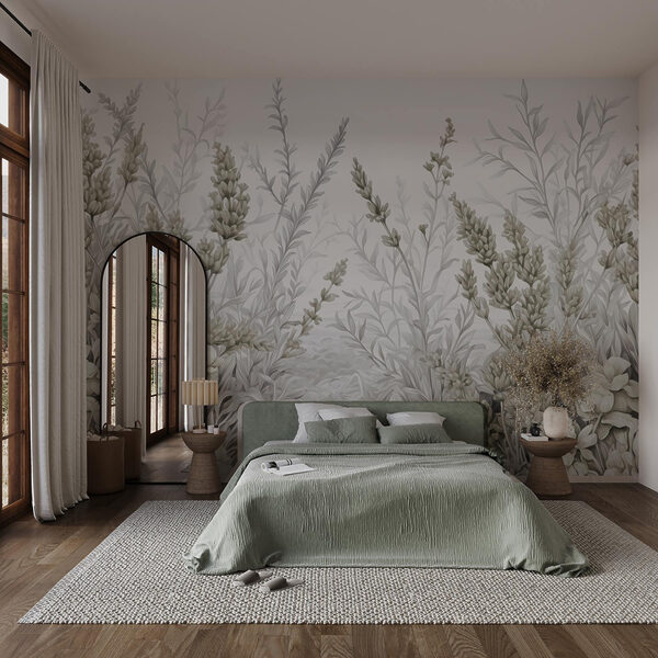 Serene botanical garden in soft hues Serene botanical garden in soft hues