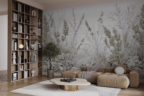 Serene botanical garden in soft hues Serene botanical garden in soft hues