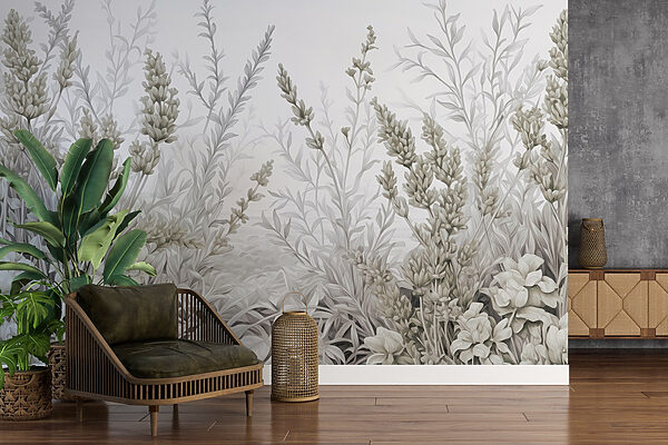 Serene botanical garden in soft hues Serene botanical garden in soft hues