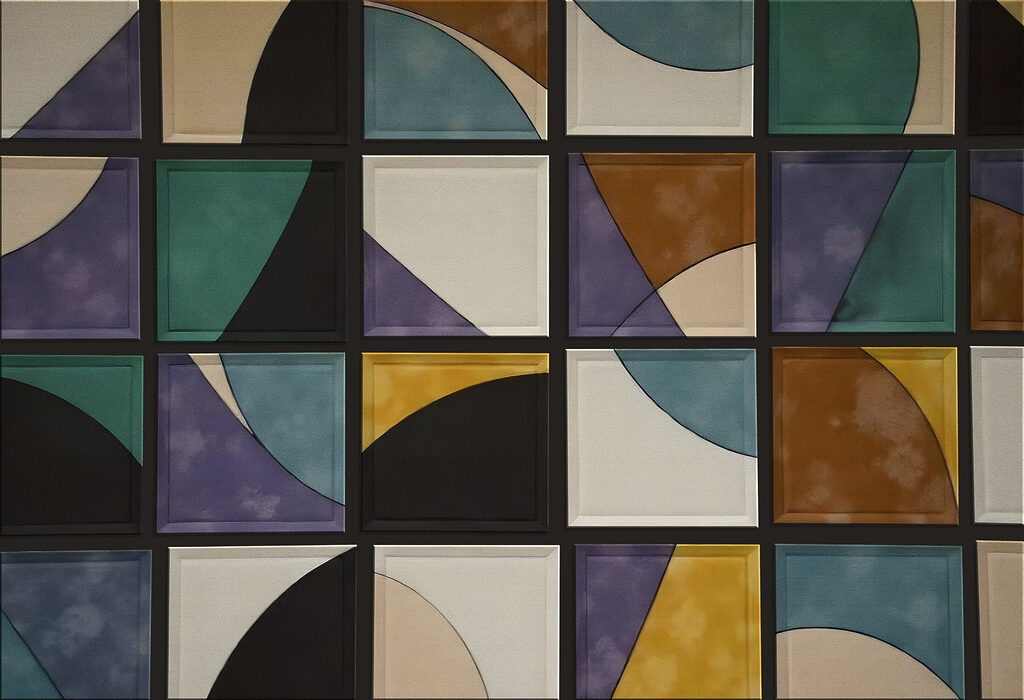 Wall with squares of different colors Wall with squares of different colors
