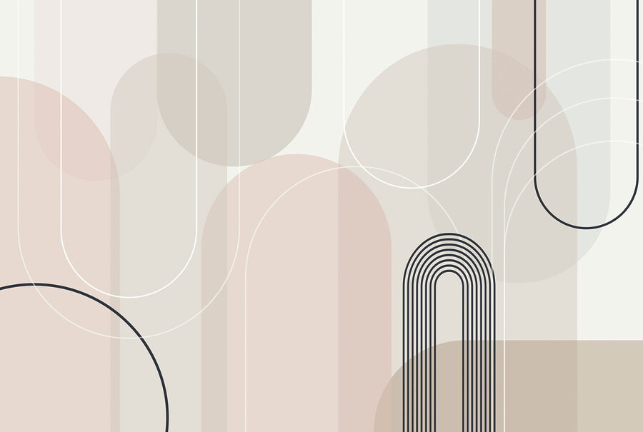 Wall murals Soft curves in subtle earth tones. - Image 4